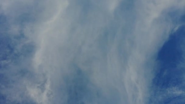 Schöne Zirruswolken Himmel Blauer Himmel Mit Wolken — Stockvideo