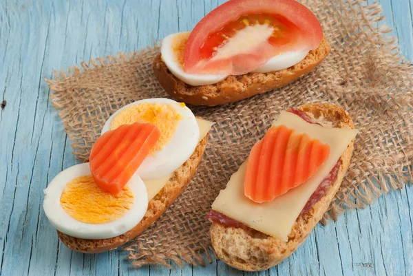 Rusks sandwich — Stock Photo, Image