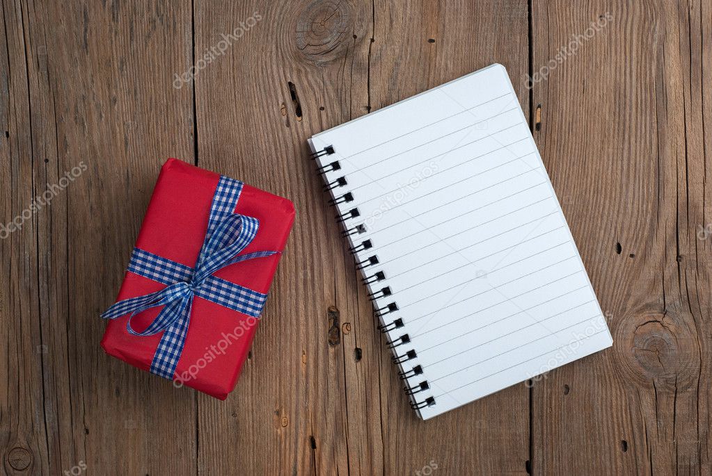 Notebook with gift