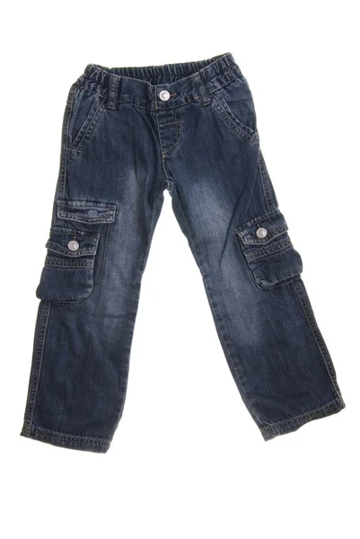 Kinder jeans geïsoleerd op witte achtergrond — Stockfoto