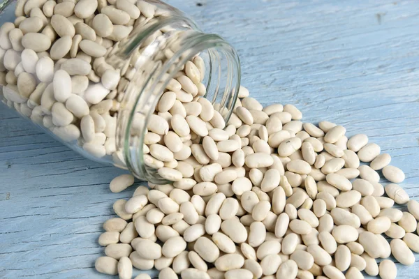 Jar of white beans — Stock Photo, Image