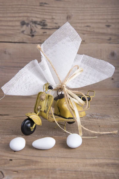 Scooter toy wedding favor christening — Stock Photo, Image