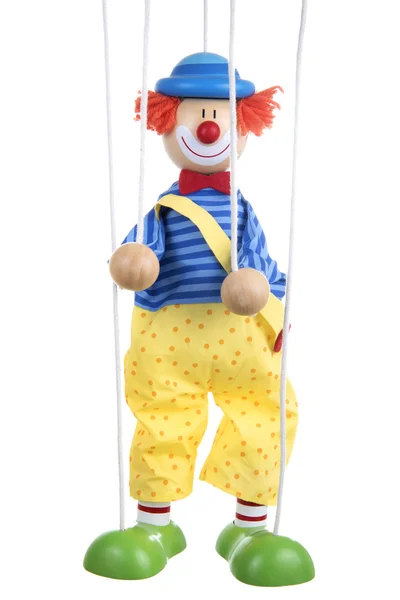 Loutka klaun izolovaných na bílém pozadí Stock Snímky