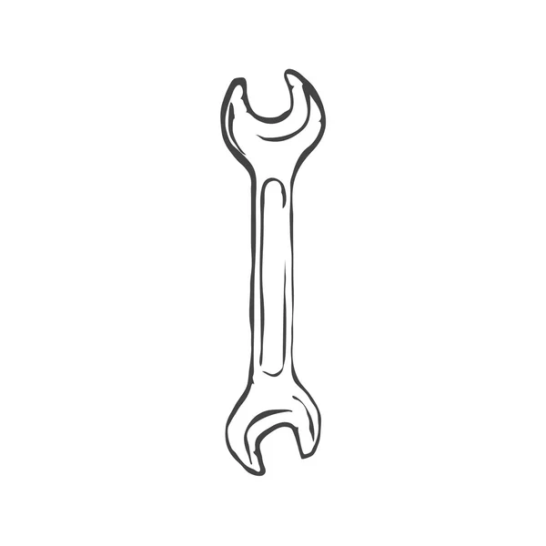 Гаечный ключ, изолированный на белый вектор — стоковый вектор