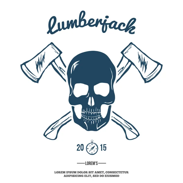 Kafatası ile çapraz eksen. Vektör