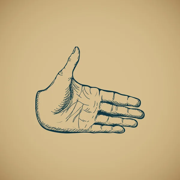 Ручний малюнок ескіз вінтажного стилю вектор рук — стоковий вектор