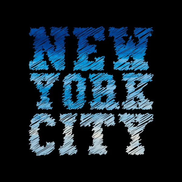 Vintage nueva york tipografía camiseta gráficos vector — Vector de stock