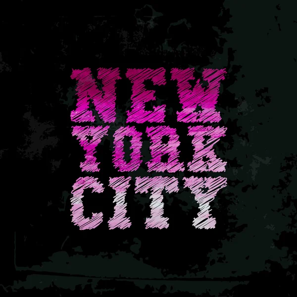 Vintage new york tipografi t-shirt grafik vektör — Stok Vektör