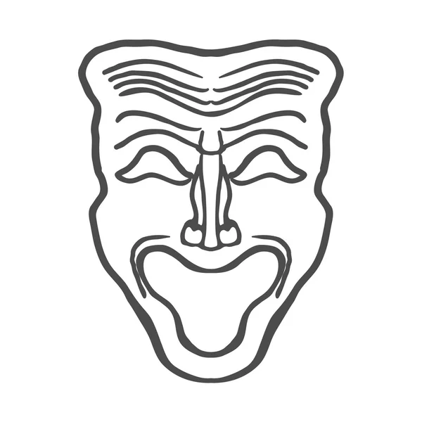Máscaras teatrais Ilustração vetorial —  Vetores de Stock