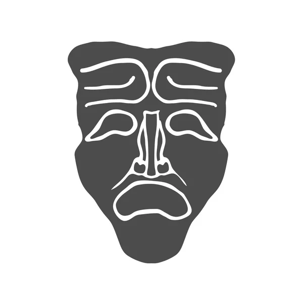 Máscaras teatrais isoladas sobre fundo branco Vector —  Vetores de Stock