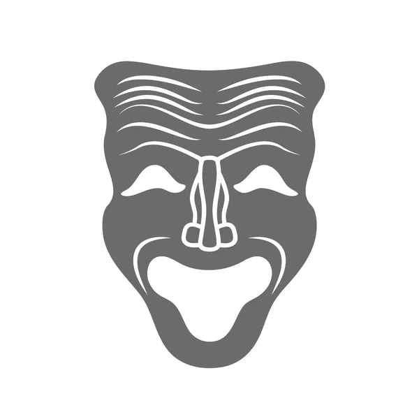 Máscaras teatrais isoladas sobre fundo branco Vector — Vetor de Stock