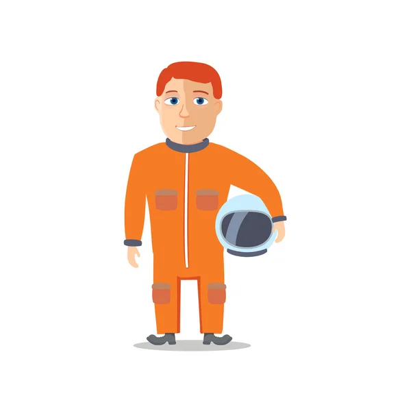 Cartoon karakter Spaceman met Cpace pak. Vector — Stockvector