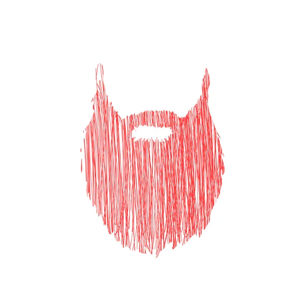 Borbulha desenhada à mão Barba isolada sobre fundo branco Vetor — Vetor de Stock