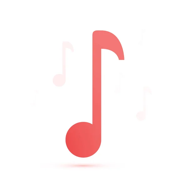 Rose Music Notes vektor izolované na bílém pozadí — Stockový vektor