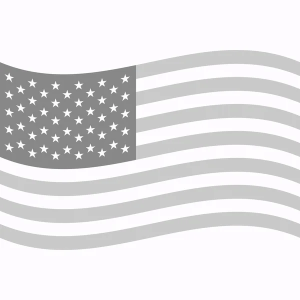 Vector image of american flag illustration on white — Stock Vector