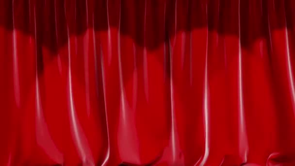 Кращі штори на зеленому тлі - червоні штори Закрити 3d рендеринг — стокове відео