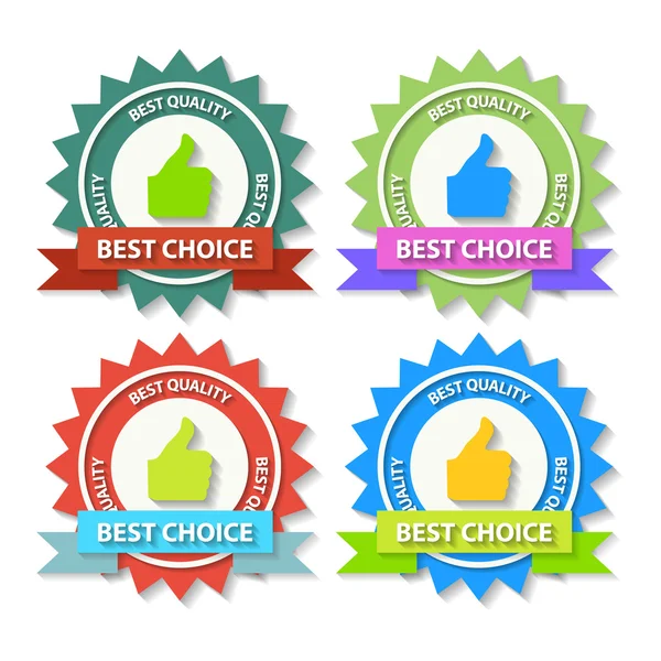 Étiquettes plates Best Choice — Image vectorielle