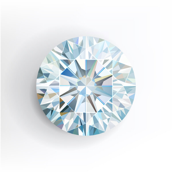 Diamond isolated on white background. Vector