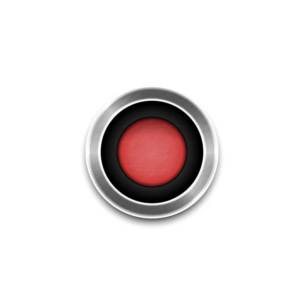 Red Button isolated. Vector — Stock Vector