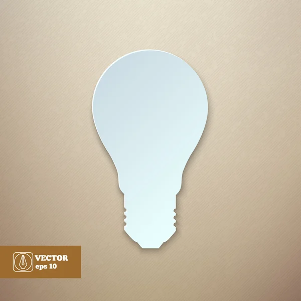 Paper Light Bulb isolated. Vector — Stock Vector