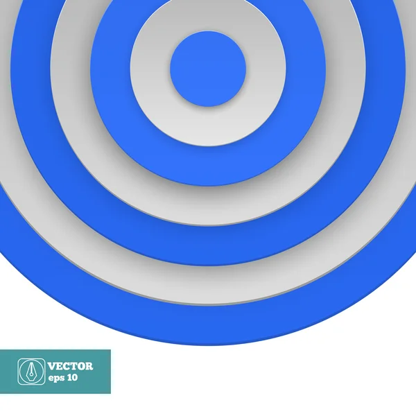 Blauwe target op wit. vector — Stockvector