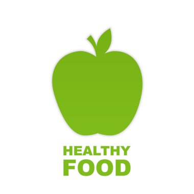 Soyut yeşil kağıt elma. Vektör