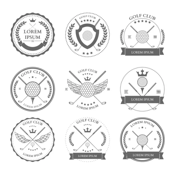 Étiquettes et icônes golf — Image vectorielle