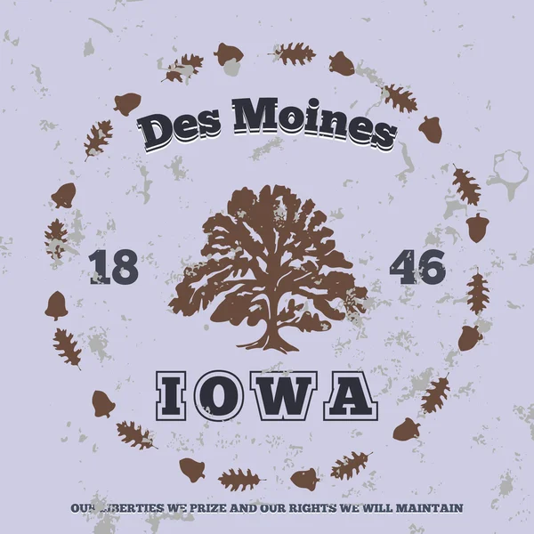 Des Moines, Iowa — Image vectorielle