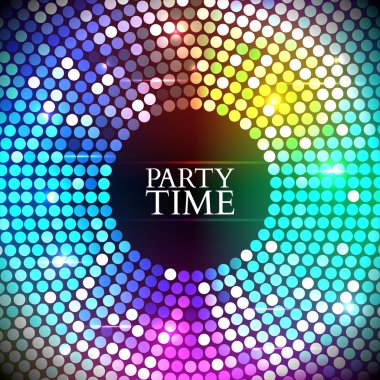 Colorful disco lights. Vector clipart