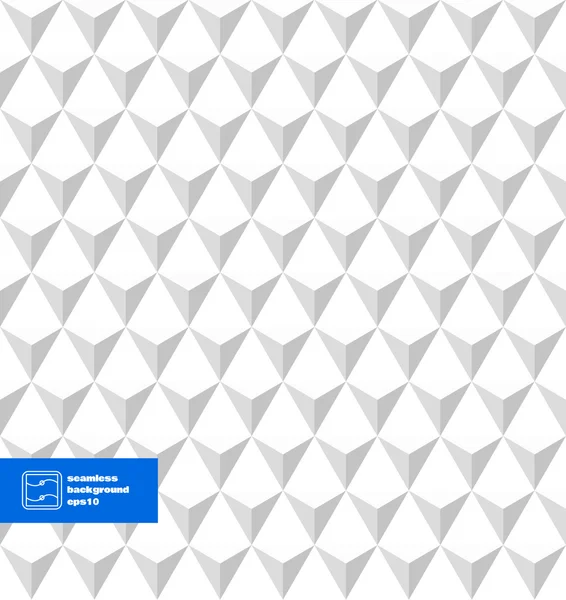 Witte naadloze driehoeken achtergrond. Vector — Stockvector