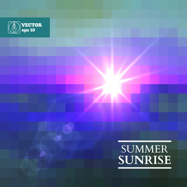 Abstract Summer Sunrise Background. Vector — Stock Vector