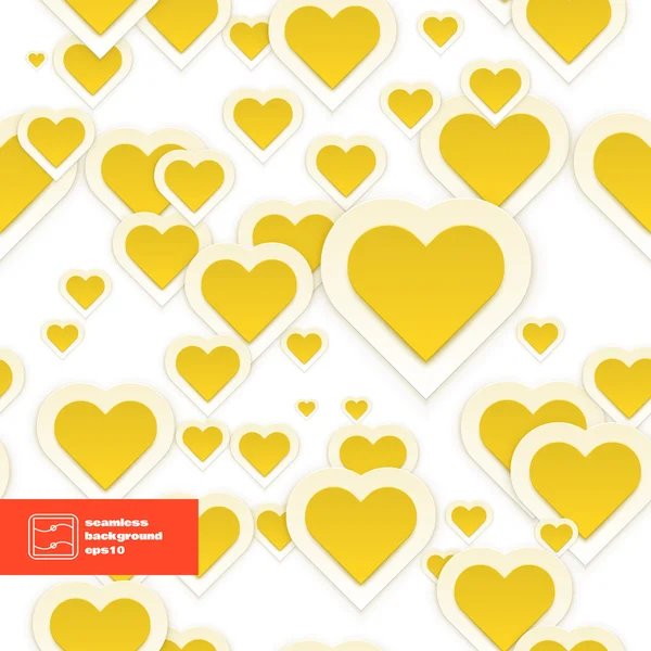 Corazones de papel abstractos Patrón sin costura. Vector — Archivo Imágenes Vectoriales