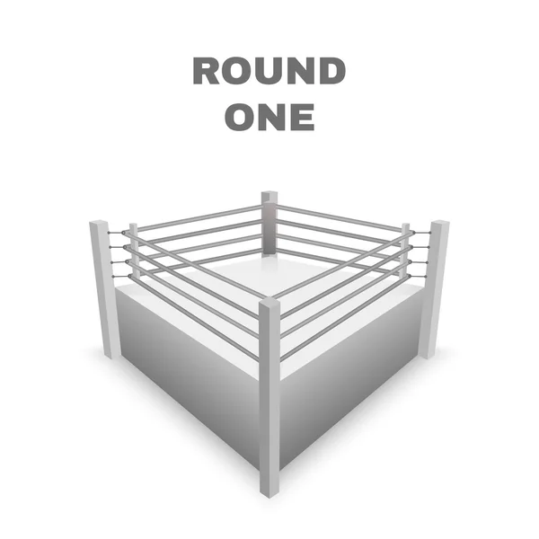 Boks halka izole beyaz. Vektör