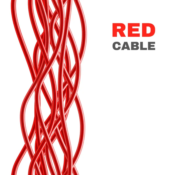 Красные кабели — стоковый вектор