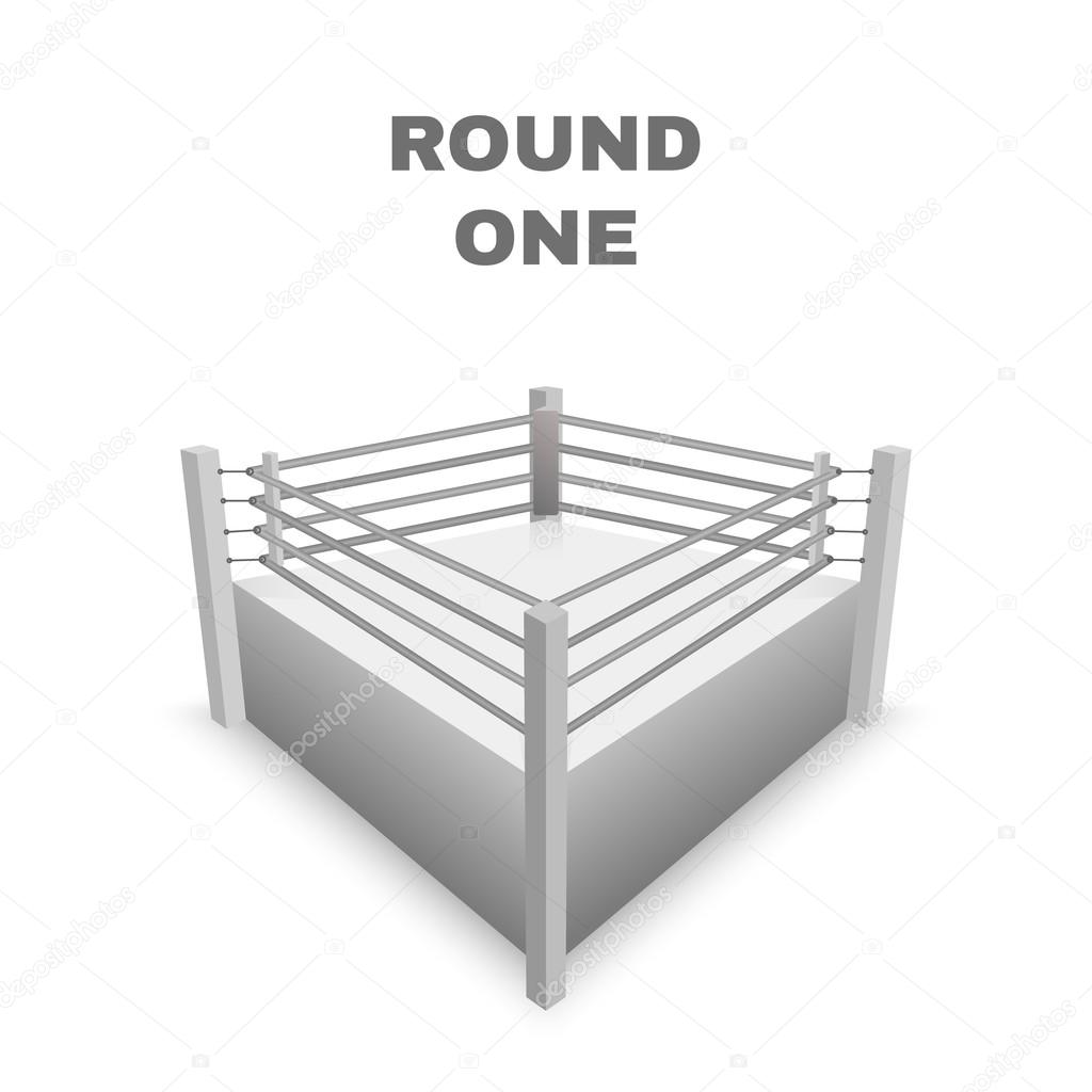 Boxing Ring Isolated on white. Vector