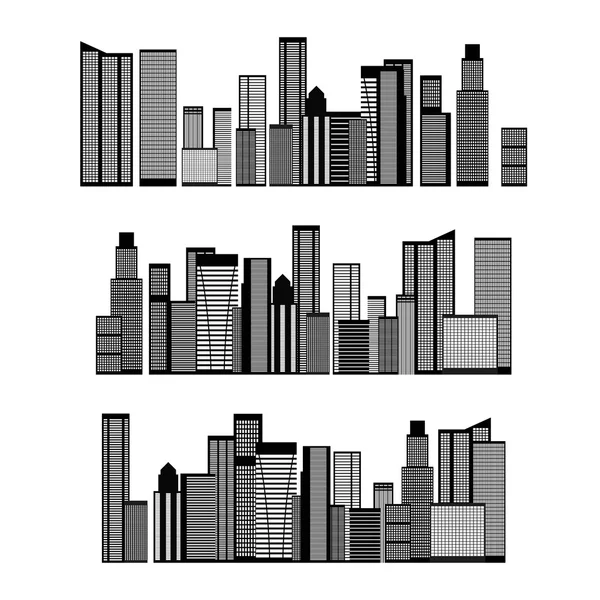 Linha do horizonte da cidade abstrata —  Vetores de Stock