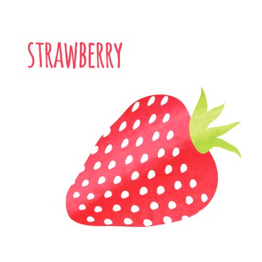 Renkli suluboya çilek