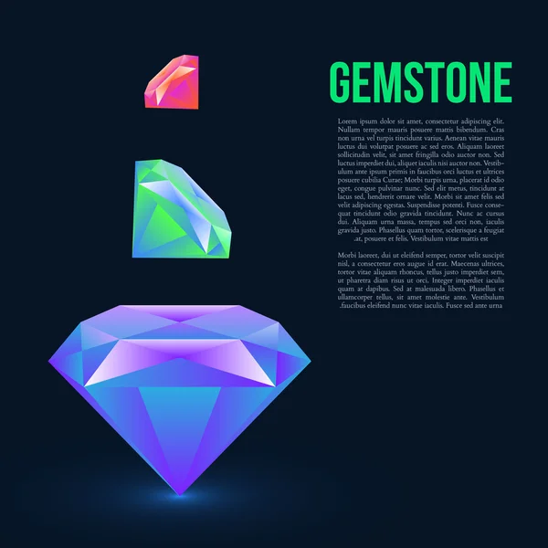 Color Gemstones set — Stock Vector