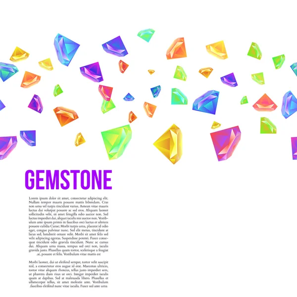 Gemstone Seamless Pattern — Stock Vector