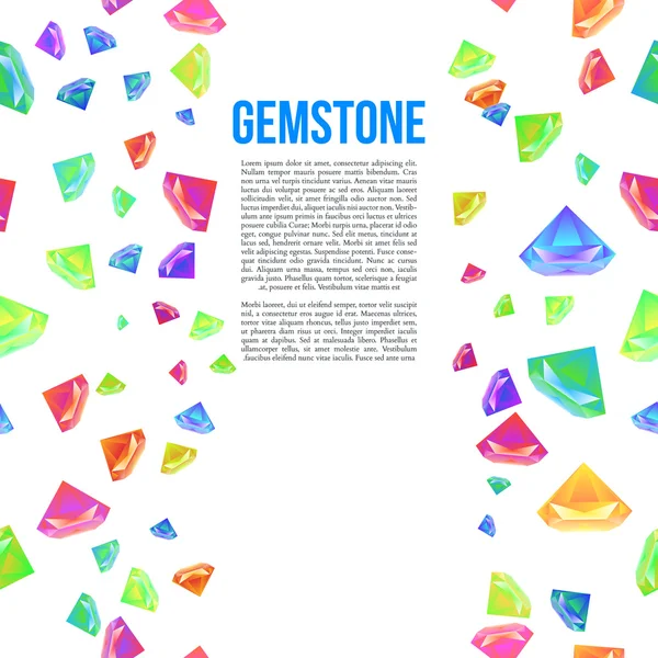 Gemstone Seamless Pattern — Stock Vector