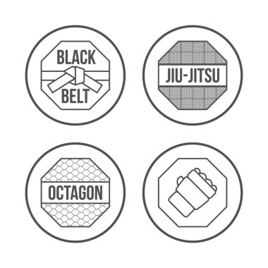MMA spor Icons set