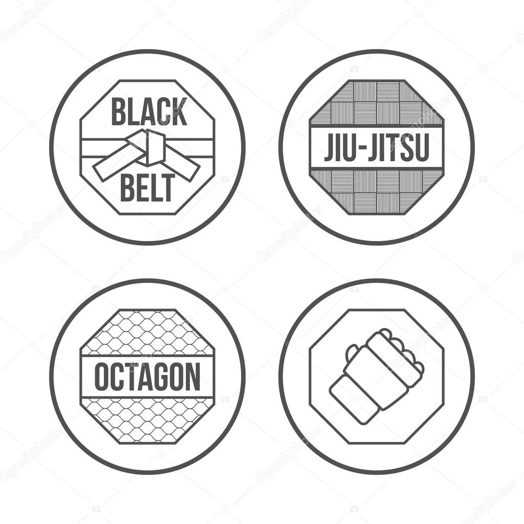 MMA Sport icons set