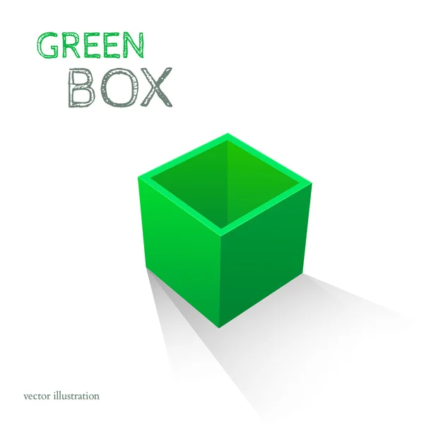 Realistiska Green Box — Stock vektor