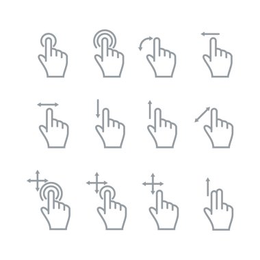 El dokunmatik. Vektör