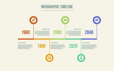 renkli zaman çizelgesi infographics.