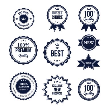 Premium Kalite en iyi seçim izole küme etiketleri