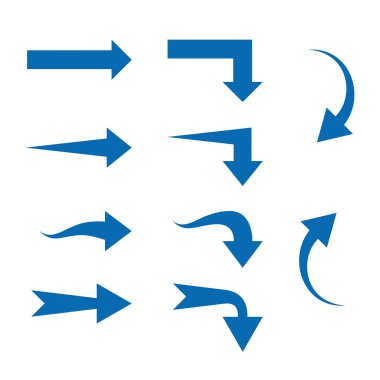 On farklı okları kümesi. Vektör