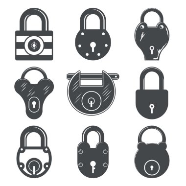 farklı asma kilitler kümesi