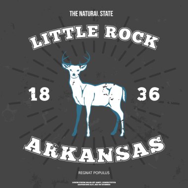Little Rock, Arkansas - t-shirt graphic clipart