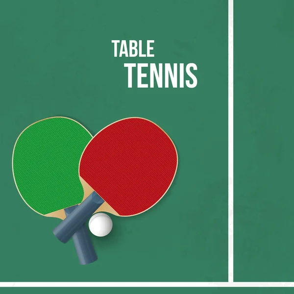 Deux raquettes pour jouer au tennis de table. Vecteur — Image vectorielle